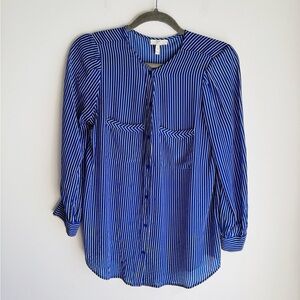 Joie Striped Silk Blouse Small